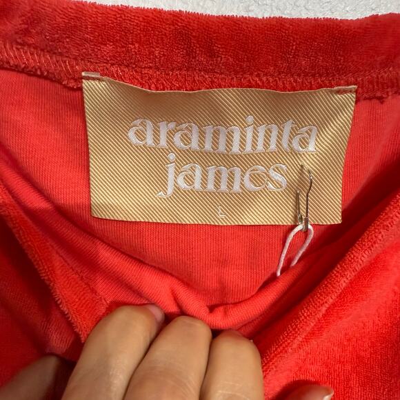 Araminta James Coral Terry Column Skirt Sz L NWT - Picture 7 of 15